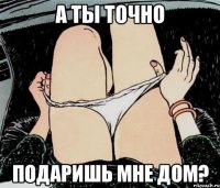 А ты точно подаришь мне дом?