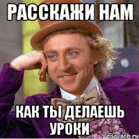 Расскажи нам как ты делаешь уроки