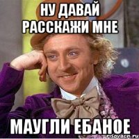 Ну давай расскажи мне маугли ебаное