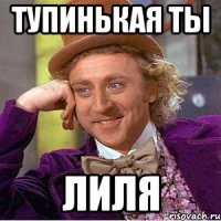 ТУПИНЬКАЯ ТЫ ЛИЛЯ