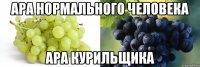 АРА НОРМАЛЬНОГО ЧЕЛОВЕКА АРА КУРИЛЬЩИКА