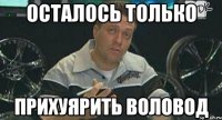 Осталось только Прихуярить воловод