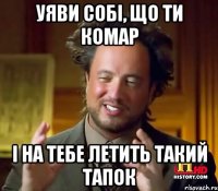 Уяви собі, що ти комар і на тебе летить такий тапок