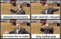 пришел в институт идет семпай с бандой не пошел бы он нафиг ппц нубаськи