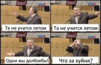 Те не учатся летом Та не учится летом Одни мы долбоебы! Что за хуйня?