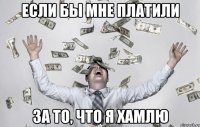 если бы мне платили за то, что я хамлю