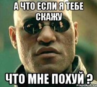 а что если я тебе скажу что мне похуй ?