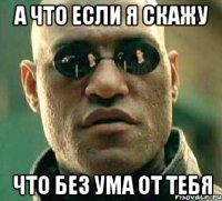 а что если я скажу что без ума от Тебя