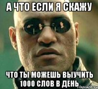 А что если я скажу Что ты можешь выучить 1000 слов в день