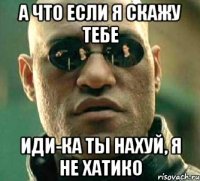 А что если я скажу тебе Иди-ка ты нахуй, я не Хатико