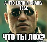 А ЧТО ЕСЛИ Я СКАЖУ ТЕБЕ ЧТО ТЫ ЛОХ?