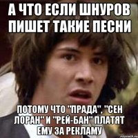 А что если Шнуров пишет такие песни потому что "Прада", "Сен Лоран" и "Рей-Бан" платят ему за рекламу