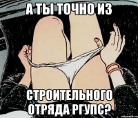 А ты точно из строительного отряда РГУПС?