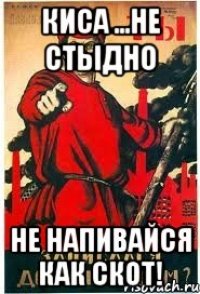 КИСА ...НЕ СТЫДНО НЕ НАПИВАЙСЯ КАК СКОТ!