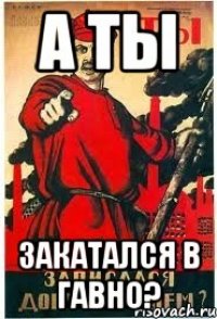 А ТЫ ЗАКАТАЛСЯ В ГАВНО?