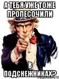 А ТЕБЯ УЖЕ ТОЖЕ ПРОПЕСОЧИЛИ В ПОДСНЕЖНИКАХ?