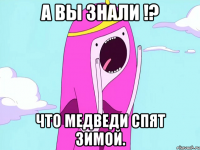 А вы знали !? что медведи спят зимой.