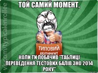 Той самий момент, коли ти побачив "Таблиці переведення тестових балів ЗНО 2014 року"