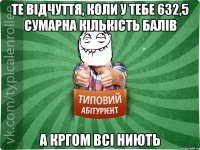 Те відчуття, коли у тебе 632,5 сумарна кількість балів а кргом всі ниють