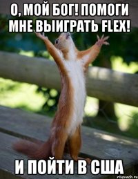 О, мой БОГ! помоги мне выиграть FLEX! и пойти в США