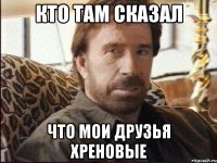 Кто там сказал Что мои друзья хреновые