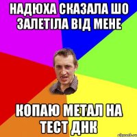 Надюха сказала шо залетіла від мене копаю метал на тест днк