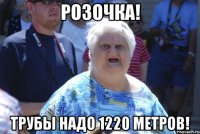 Розочка! трубы надо 1220 метров!