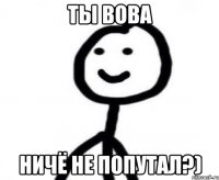 ты вова ничё не попутал?)