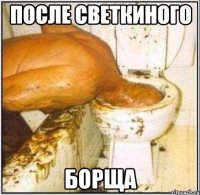 ПОСЛЕ СВЕТКИНОГО БОРЩА
