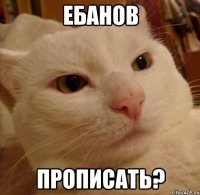 Ебанов прописать?