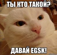 Ты кто такой? Давай eGSK!