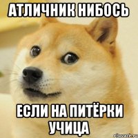 атличник нибось если на питёрки учица