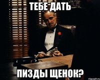 Тебе дать пизды щенок?