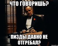 Что говоришь? пизды давно не отгребал?