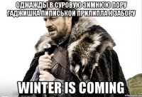 Оджажды в суровую зимнюю пору Гаджишка пиписькой прилипла к забору Winter is coming