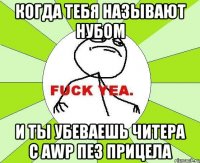 Когда тебя называют нубом И ты убеваешь читера с awp пез прицела