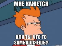 мне кажется или ты что то замышляешь?