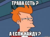 трава есть ? а если найду ?