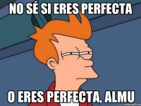 no sé si eres perfecta o eres perfecta, Almu