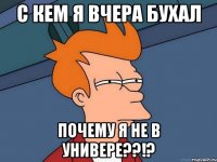 С кем я вчера бухал почему я не в Универе??!?