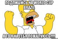 Подпишись на World Cup Brazil А то я на тебя пожалуюсь!!!!