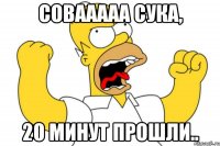 СОВААААА СУКА, 20 минут прошли..