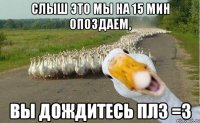 Слыш это мы на 15 мин опоздаем, Вы дождитесь плз =3