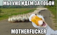 Мы уже идем за тобой motherfucker