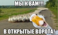 Мы к вам!!! В открытые ворота!