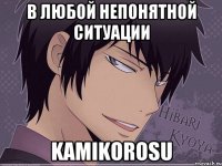 В любой непонятной ситуации Kamikorosu