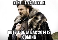 Țîneți-vă pațani Notele de la Bac 2014 is coming