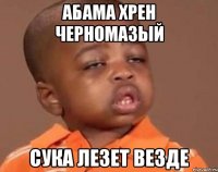 Абама хрен черномазый Сука лезет везде