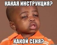 Какая инструкция? Какой сеня?