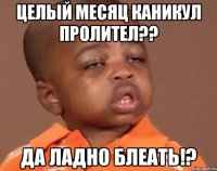 Целый месяц каникул пролител?? ДА ЛАДНО БЛЕАТЬ!?